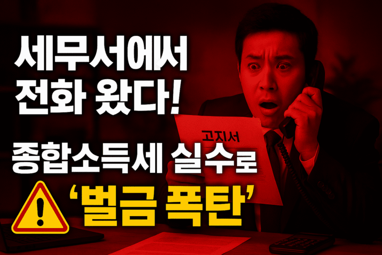 2025년 종합소득세 신고, 무심코 넘기면 ‘최대 300만원’ 손해봅니다