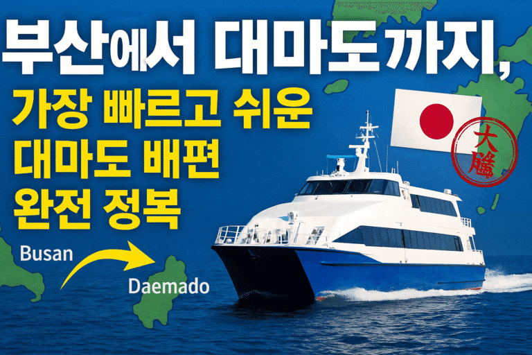 부산에서 대마도까지, 가장 빠르고 쉬운 대마도 배편 완전 정복