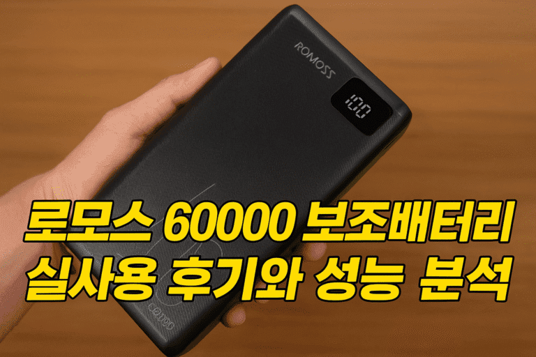 로모스 60000 보조배터리 실사용 후기와 성능 분석