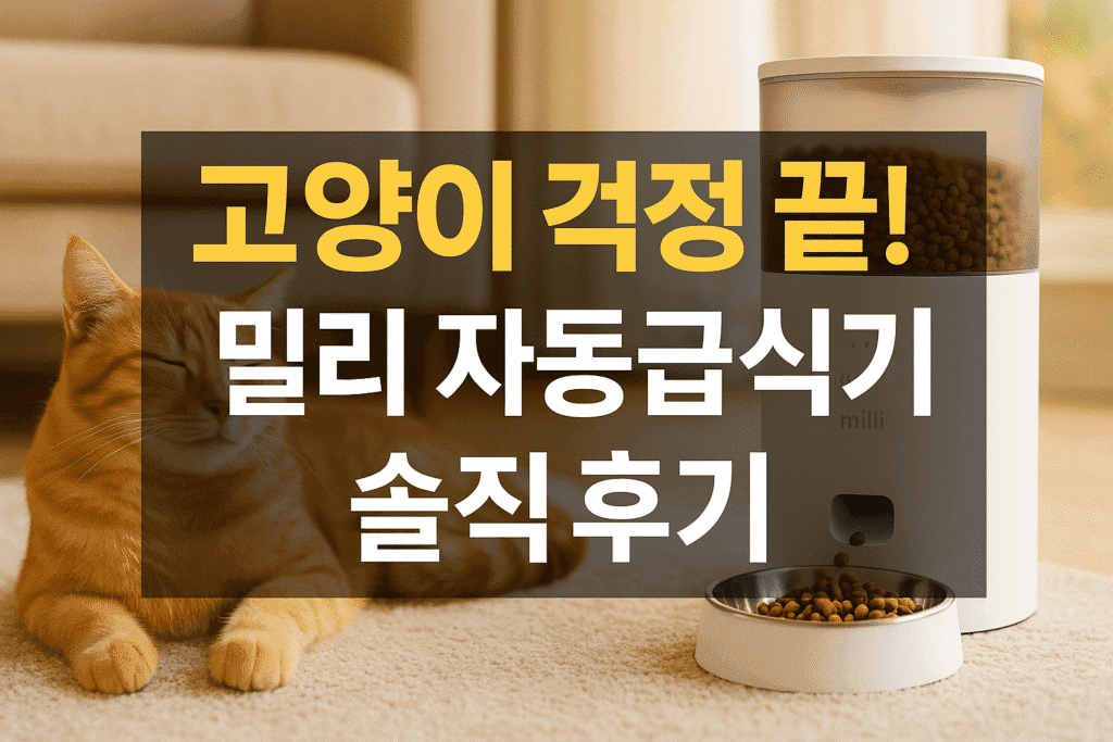 고양이 걱정 끝 밀리 자동급식기 솔직 후기 고양이 걱정 끝 밀리 자동급식기 솔직 후기