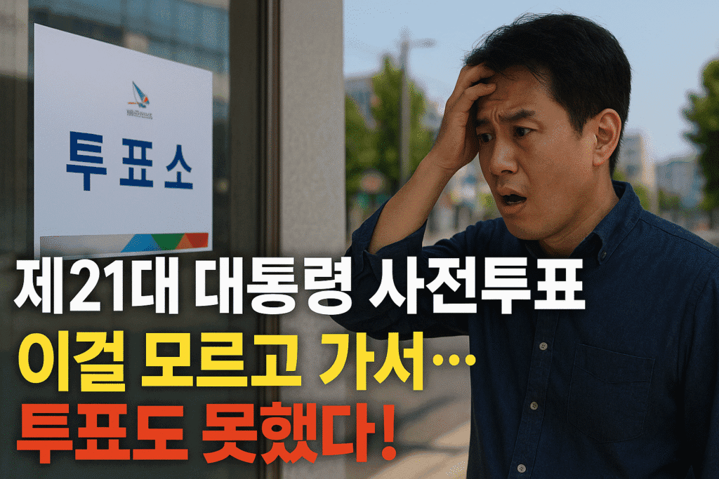 제21대 대통령 사전투표 장소, 이걸 모르고 갔다가 투표 못하고 돌아왔습니다 제21대 대통령 사전투표 장소, 이걸 모르고 갔다가 투표 못하고 돌아왔습니다