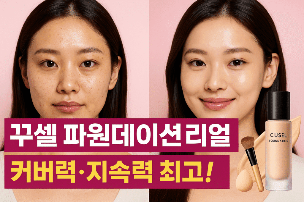 꾸셀 파운데이션 리얼후기 커버력 지속력 최고 꾸셀 파운데이션 리얼후기 커버력 지속력 최고