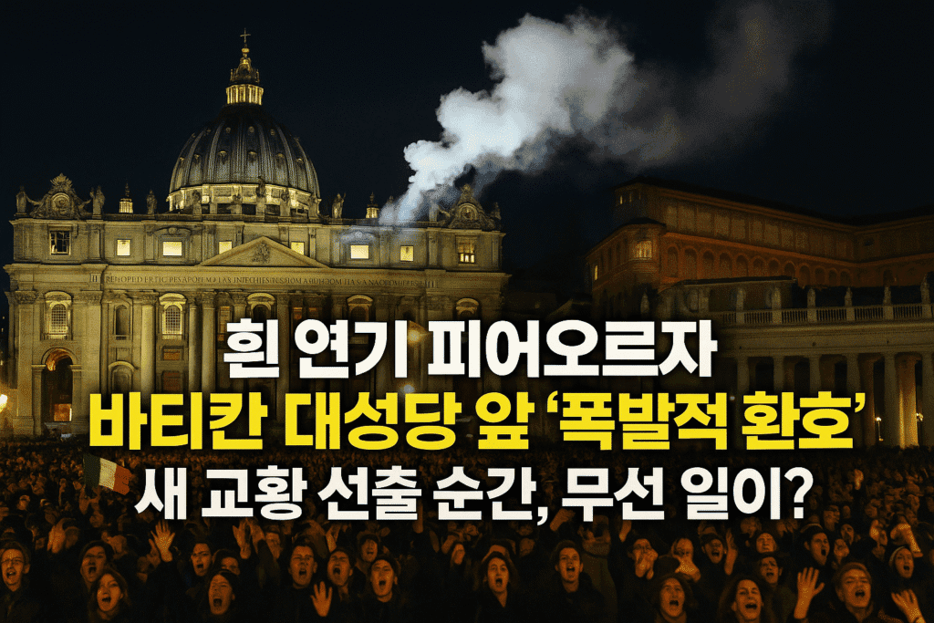 흰 연기 올라오자 난리 난 바티칸… 새 교황 선출 순간 뭐길래? 흰 연기 올라오자 난리 난 바티칸… 새 교황 선출 순간 뭐길래?