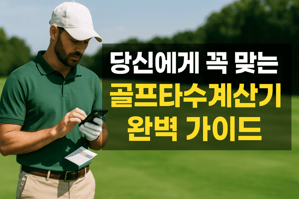 당신에게 꼭 맞는 골프타수 계산기 완벽 가이드 당신에게 꼭 맞는 골프타수 계산기 완벽 가이드