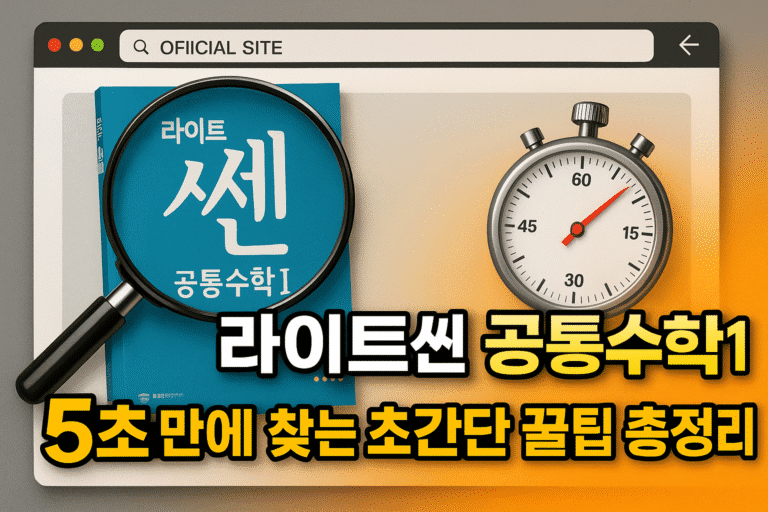 라이트쎈 공통수학1 답지, 이 방법으로 5초 만에 찾았습니다 (공식 사이트부터 꿀팁까지 총정리)