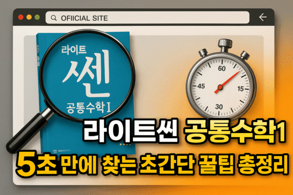 라이트쎈 공통수학1 답지, 이 방법으로 5초 만에 찾았습니다 (공식 사이트부터 꿀팁까지 총정리)