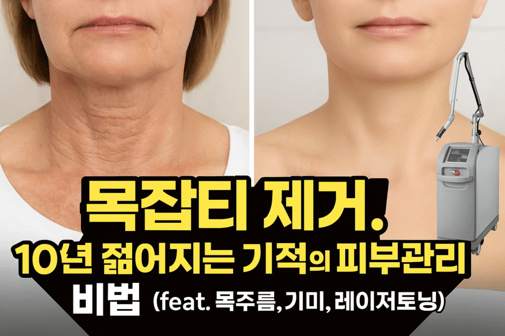 목잡티 제거! 10년 젊어지는 기적의 피부관리 비법 대공개 (feat. 목주름, 기미, 레이저토닝) 목잡티 제거! 10년 젊어지는 기적의 피부관리 비법 대공개 (feat. 목주름, 기미, 레이저토닝)