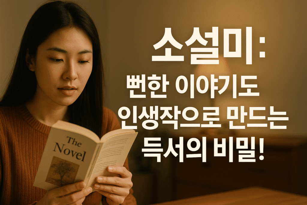 소설미: 뻔한 이야기도 인생작으로 만드는 독서의 비밀! 소설미: 뻔한 이야기도 인생작으로 만드는 독서의 비밀!