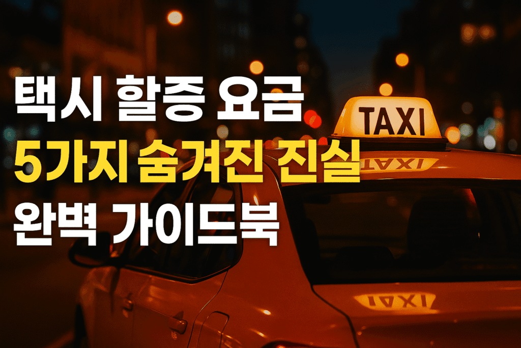 당신이 몰랐던 택시 할증 요금 5가지 숨겨진 진실 완벽 가이드북 당신이 몰랐던 택시 할증 요금 5가지 숨겨진 진실 완벽 가이드북