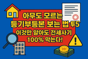 아무도 모르는 등기부등본 보는 법 톱5: 이것만 알아도 전세사기 100% 막는다!