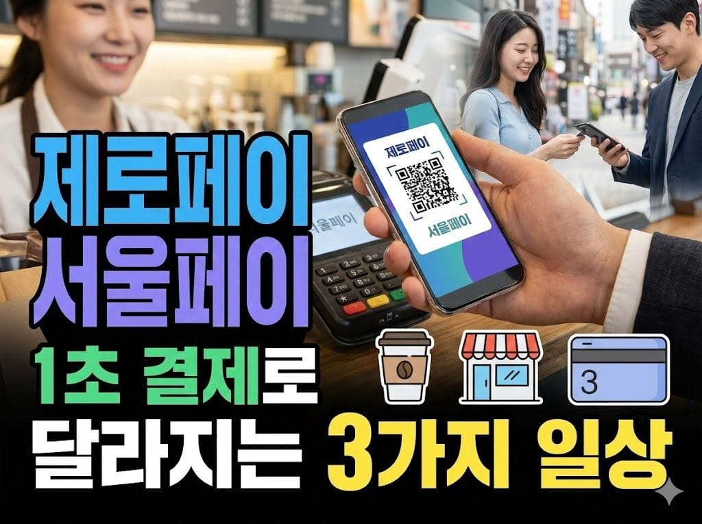 제로페이 서울페이 1초 결제로 달라지는 3가지 일상 1 제로페이 서울페이 1초 결제로 달라지는 3가지 일상
