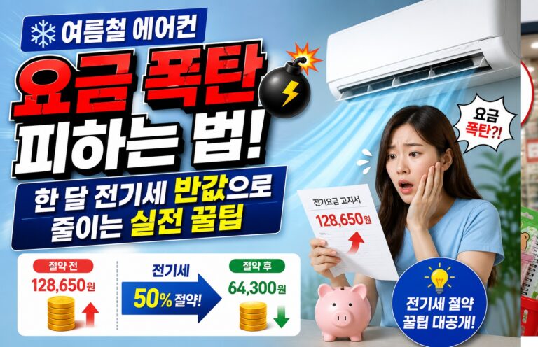 우수한 정보 1 여름철 에어컨 요금 폭탄 피하는 법! 한 달 전기세 반값으로 줄이는 실전 꿀팁