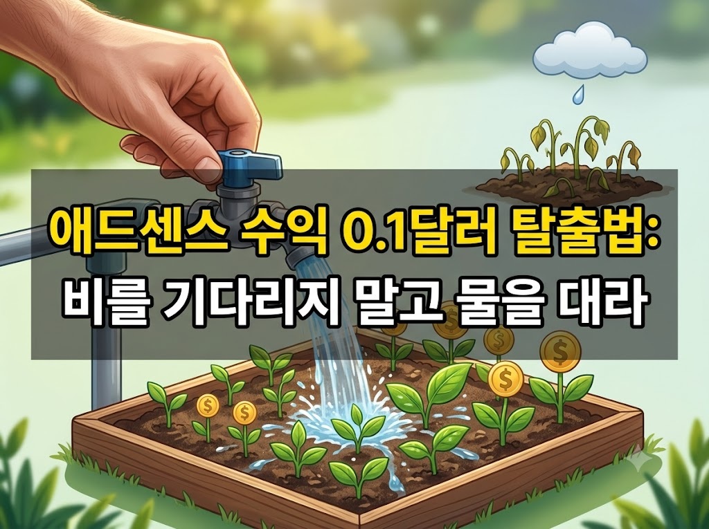 애드센스 수익 0.1달러 탈출법: 비를 기다리지 말고 물을 대라 5 애드센스 수익 0.1달러 탈출법: 비를 기다리지 말고 물을 대라