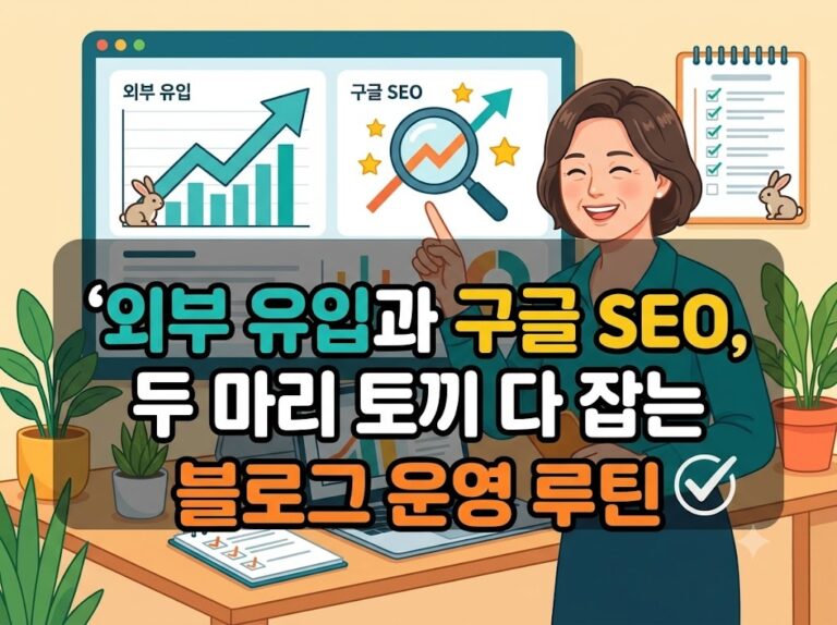 우수한 정보 1 외부 유입과 구글 SEO, 두 마리 토끼 다 잡는 블로그 운영 루틴