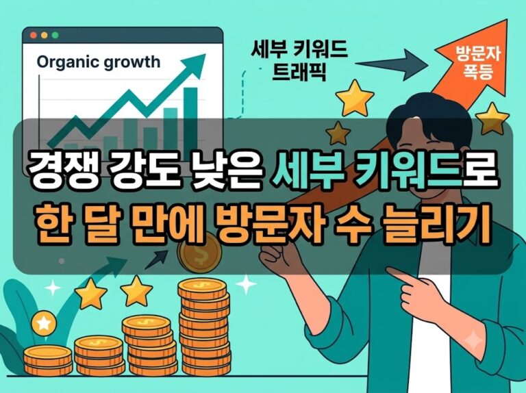 우수한 정보 2 경쟁 강도 낮은 세부 키워드로 한 달 만에 방문자 수 늘리기