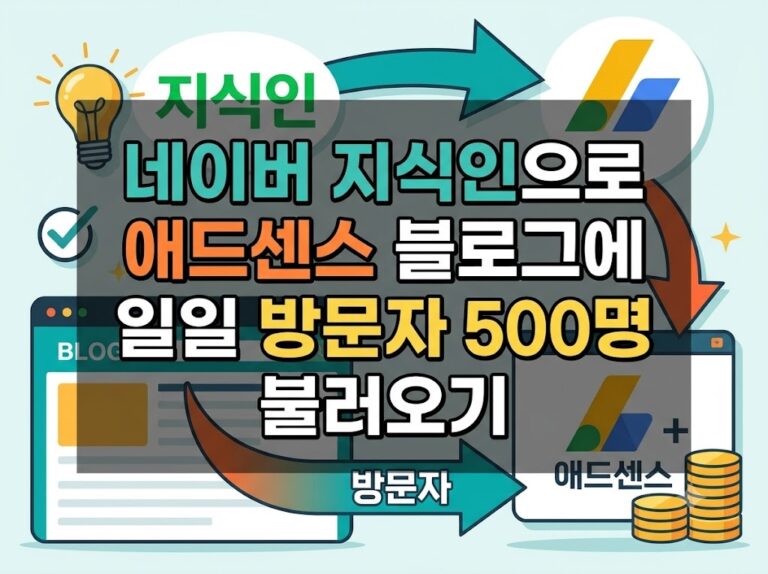 우수한 정보 2 네이버 지식인으로 애드센스 블로그에 일일 방문자 500명 불러오기