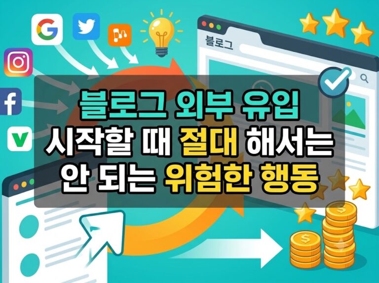 우수한 정보 1 블로그 외부 유입 시작할 때 절대 해서는 안 되는 위험한 행동