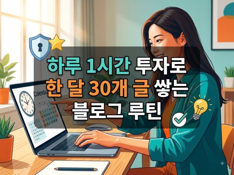 우수한 정보 3 하루 1시간 투자로 한 달 30개 글 쌓는 블로그 루틴